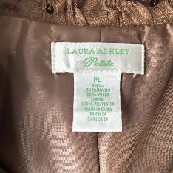 Bronze Textured Crinkle Jacket Petite Large Fall Chic Metallic Sequin Statement - Picture 4 of 13